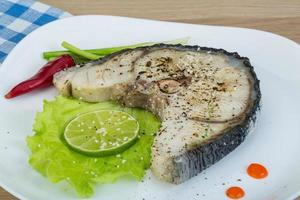 Grilled shark steak photo