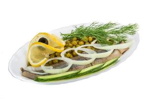 Herring with dill and onion photo