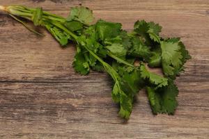 Fresh ripe  Green cilantro leaves photo