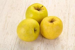 Yellow ripe apples photo