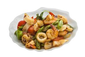 Seafood with vegetables photo