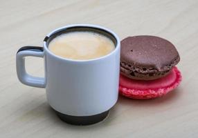 Espresso with macaroons photo