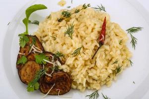 Risotto with eggplant photo