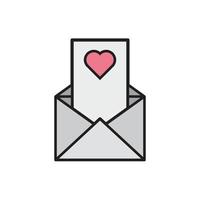 vector de carta de amor para presentación de icono de símbolo de sitio web