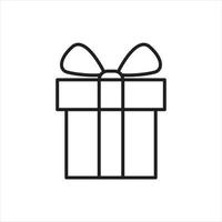 vector de caja de regalo para presentación de icono de símbolo de sitio web