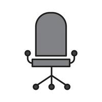 icono de vector de silla para presentación de símbolo de sitio web