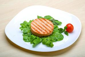 Salmon burger cutlet photo