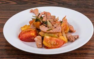 Pork and pineapple salad photo