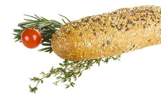 Bread with seeds and herbs photo