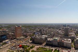 Warsaw skyline with warsaw towers photo