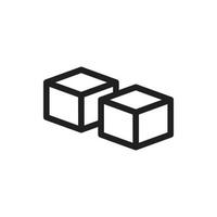 cube ice icon for website, presentation symbol vector