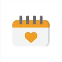 vector de calendario de amor para presentación de icono de símbolo de sitio web