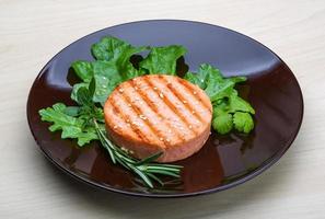 Salmon burger cutlet photo