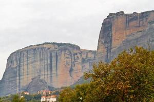 Meteora cliffs and monasteries photo