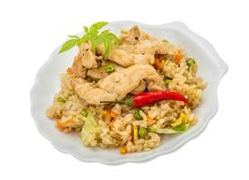 Fried rice with chicken photo