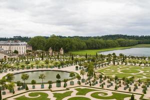 Famous palace Versailles near Paris, France with beautiful gardens photo