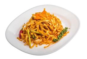 Fried noodles with vegetables photo