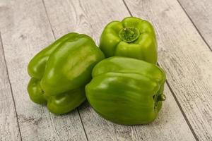Green sweet bell pepper heap photo