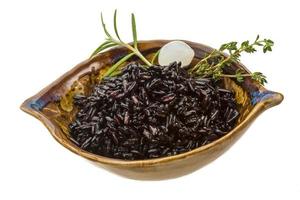 Black boiled rice photo