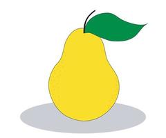 ilustración de una deliciosa pera dulce amarilla vector