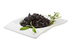 Black boiled rice photo