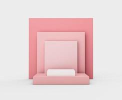 Minimal pink stage scene, minimal pink background 3d rendering abstract for product pink pastel. Stage 3d for product in backdrop studio photo