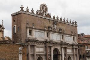 Rome, Italy. Famous Porta del Popolo city gate. photo