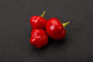 Red hot spicy cherry pepper photo