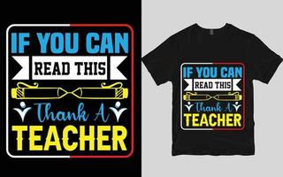 Teacher t shirt design vector