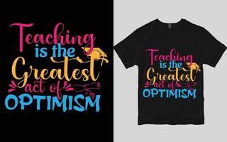 Teacher t shirt design vector