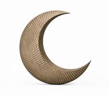 Crescent Moon made with cloth texture 3d illustration photo
