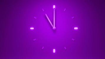 Backlit purple clock time 3D illustration 3D rendering subtle photo