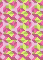 Geometric seamless vector pattern. Colorful isometric blocks.