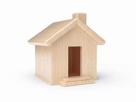 Mini wood house little wooden home 3d illustration photo