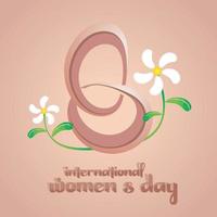 día internacional de la mujer 8 de marzo vector