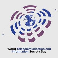 día social mundial de las telecomunicaciones y la información vector