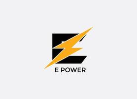 E power Abstract E letter modern initial Tech logo design vector