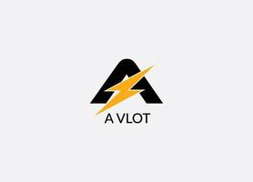 A volt Abstract A letter modern tech logo design vector