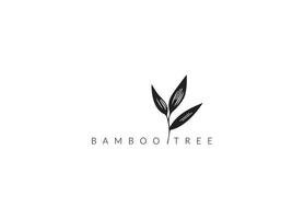 Abstract Bamboo Tree logo design template vector