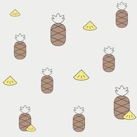 Minimal cartoon ananas icon pattern vector