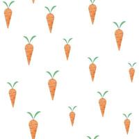 Cute watercolor carrots pattern vector