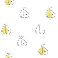 Small pear icons pattern with yellow spots vector