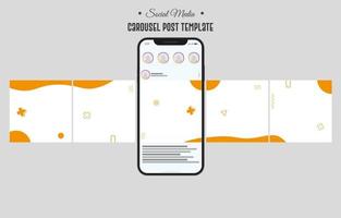 Carousel Post Template on Social Media vector