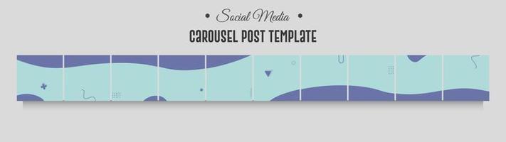 Carousel Post Template on Social Media vector