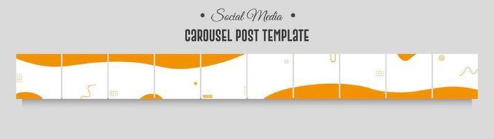 Carousel Post Template on Social Media vector
