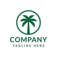 palm tree logo design vector