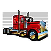 Heavy truck illustration vector