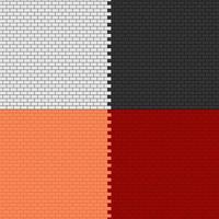 Set of brick wall backgrounds vector