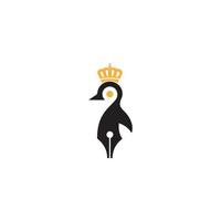 penguin logo template design vector