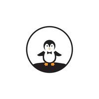 penguin logo template design vector